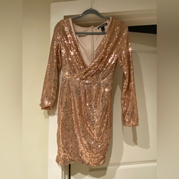 pink sequin dress charlotte russe Charlotte Russe Dress Size XL Light Pink with Sequins